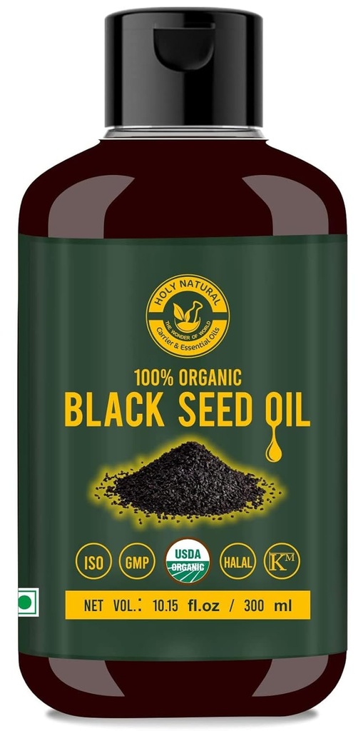 Black Seed/Nigella Sativa/Kalonji Seeds Oil (10.15 fl oz), Virgin Cold-Pressed, Pure & Natural, No GMO, Neošetrený Black Seed Oil