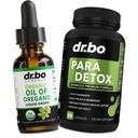 Oregano Oil Organic Liquid Drops & Gut Health Caps - Oil of Oregano Drops Tinture Extract & Intestinálne pilulky bylinné červy Black Walnut Cloves Immune Support - Herbal Organic
