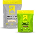Ascent Casein Protein Powder Vanilla Bean 2 lb & Plant Protein Powder Čokoláda 18 Servis