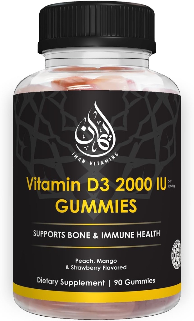 Halal vitamín D3 Gummies pre dospelých, mužov a ženy 