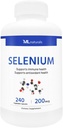 ML Naturals Selénium 200mcg 240 Rastlinné kapsuly. Podporuje imunitné zdravie, NSF-Certifikované a cGMP-Compliant