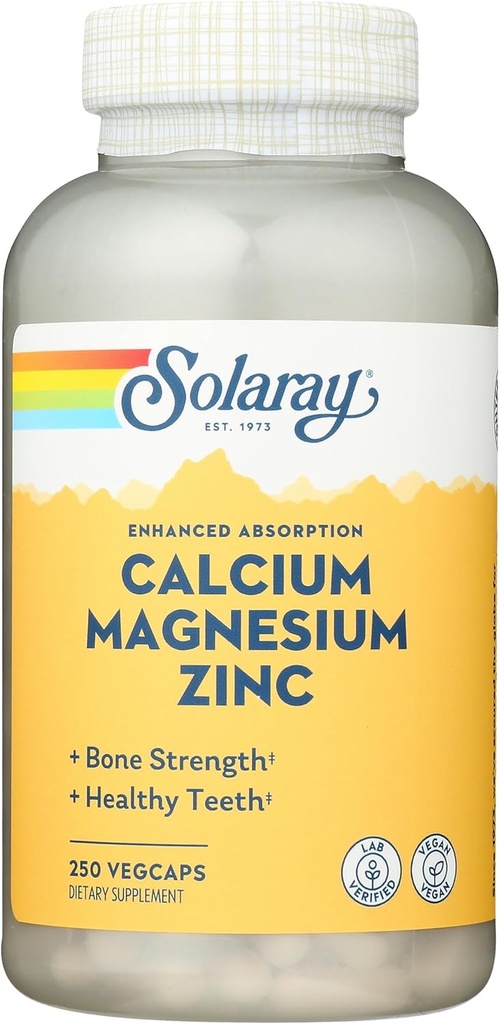 Solárne kalcium, horčík, Zinkové kapsuly, 250