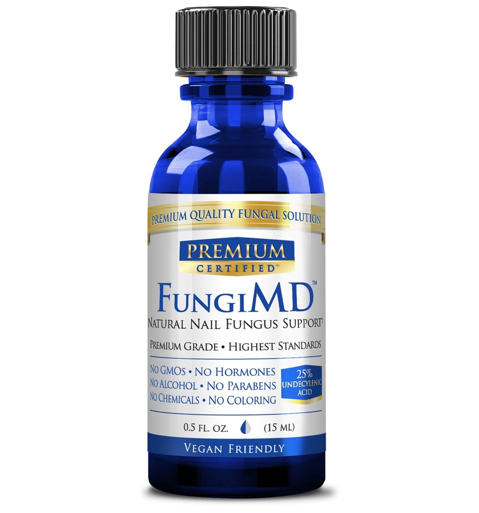 FungiMD - Podpora nechtov - Kyselina undecylénová 25% a olej z čajovníka - prírodné zložky pre upokojenie hlboké zakorenené príznaky - .5 Fl. Oz - Tretia strana testované, Made in the USA