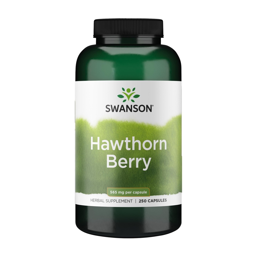 Swanson Hawthorn Berry - Antioxidant, Podpora cirkulácie (250 kapsúl, 565 mg každý)