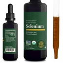 Global Healing Center - Selenium 200mcg, Selenium Supplement Drops with Organic Ingredients, Antioxidanty pre štítnu žľazu a imunitnú podporu, non-GMO & Gluten-free, pre mužov a ženy - 2 Fl Oz
