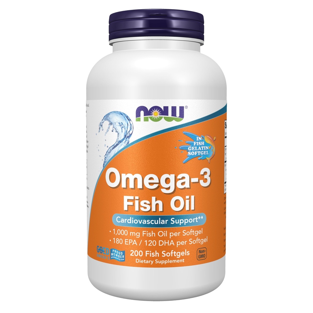 TERAZ Potraviny Doplnky, Omega-3 180 EPA / 120 DHA, molekulárne destilovaná, Kardiovaskulárna podpora*, 200-Fish Želatína Softgels,Packaging sa môže líšiť