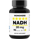 MONOHERB NADH 20 mg - 90 Vegetariánske kapsuly - Redukované Nicotinamid Adenín Dinukleotid Doplnkové látky