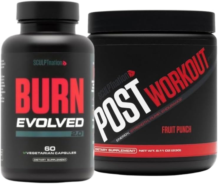 Sculpt Nation by V Shred Burn Evolved 2.0 a po tréningu ovocie punch Bundle