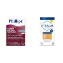 Phillips' Colon Health Daily Probiotické kapsuly, 4-in-1 Symptom Defense & Citracal Slow Release 1200, 1200 mg Citran vápenatý a uhličitan vápenatý zmes