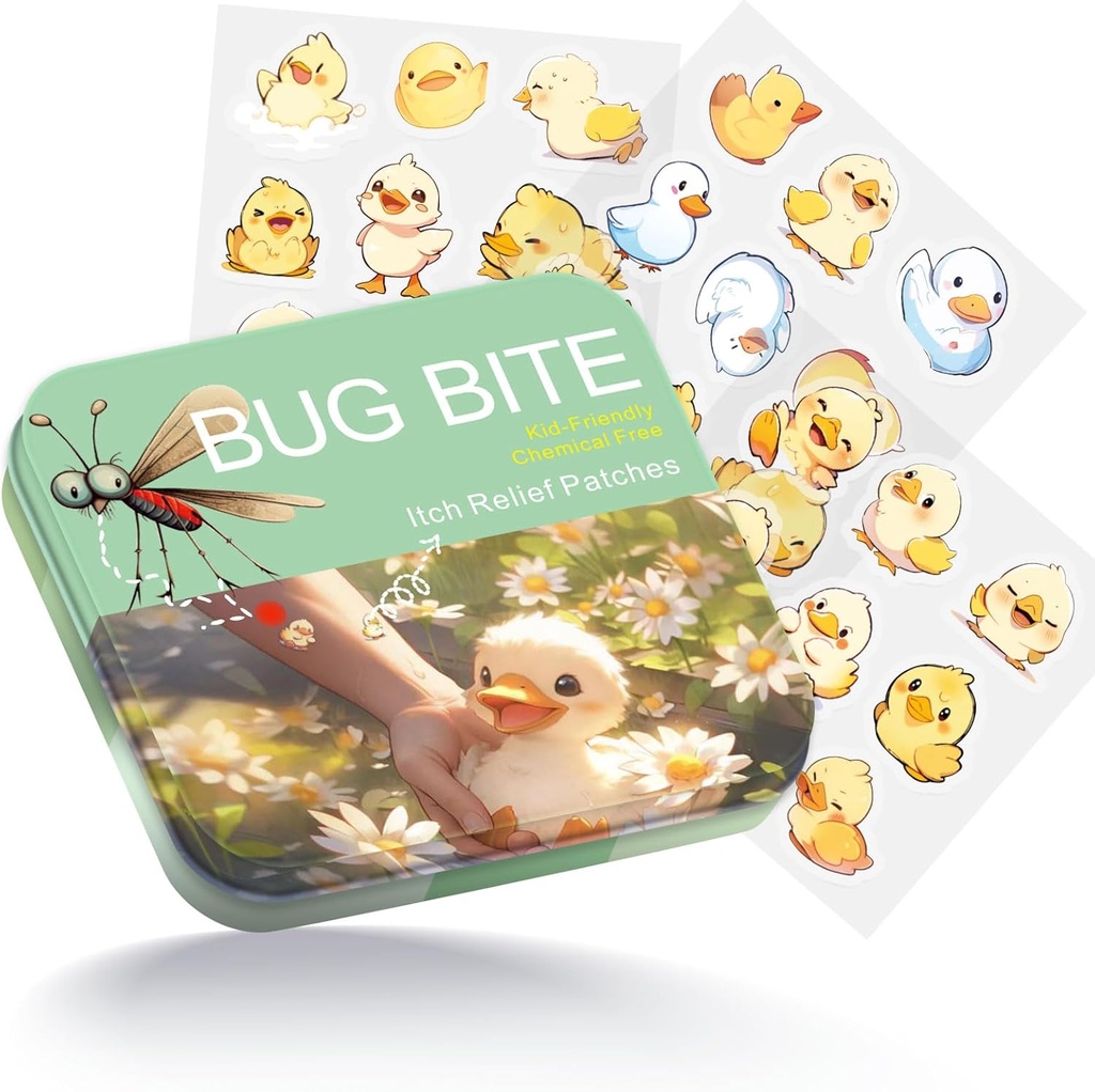 Bug Bite itch Relief Patches 54 Count, Cute Duck Hydrocoloid Patches pre rôzne skupiny ľudí, Cestovanie Essentials Itch Mosquito Relief pre rôzne skupiny ľudí