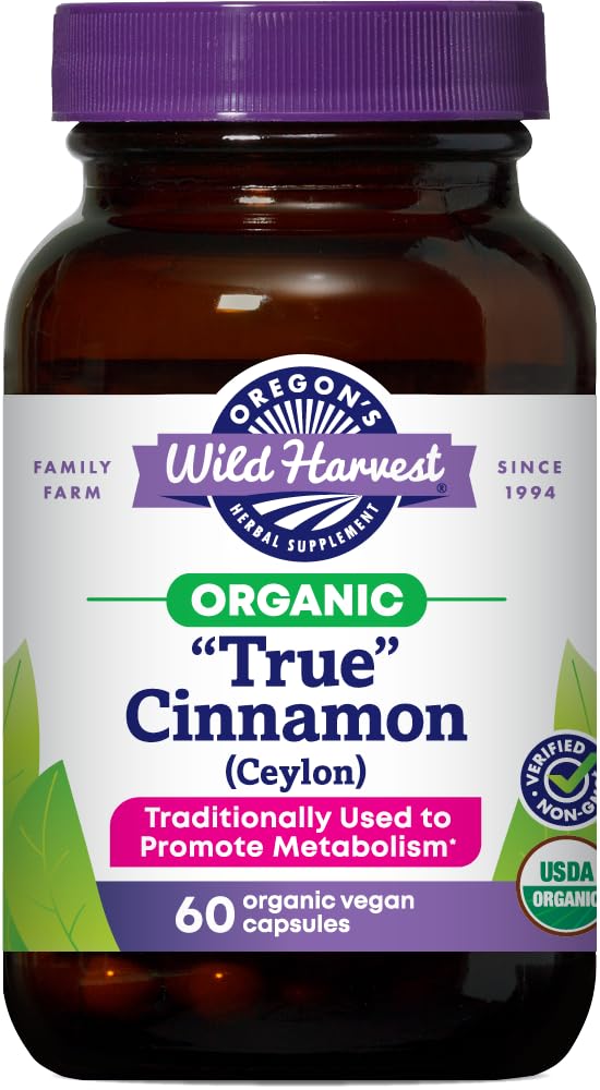 Oregon's Wild Harvest Organic True Carmon Ceylon 60 Gróf Vegan Capsules