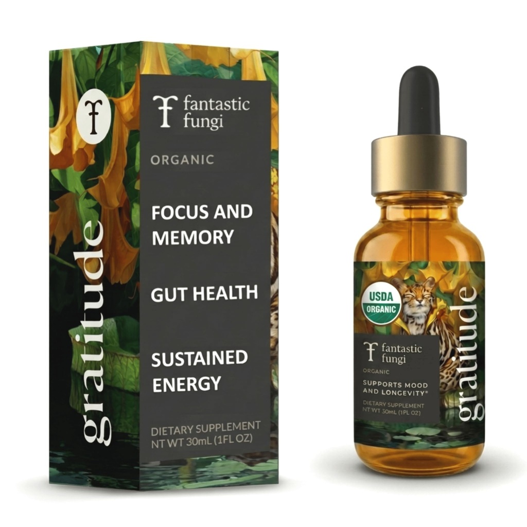 Fantastický extrakt z huby Fungi - 8-in-1 Organický komplex huby s Cordyceps, Reishi, Lion 