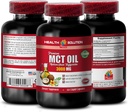 Energetická podpora Doplnky - MCT olej 3600MG, 100% Pure, Stredný reťazec triacylglyceroly - mct olej Vyrobené s kokosovým olejom, mct Olej pre pamäť, mct olej pre mozog, mct kokosový olej - 1B 120Soft