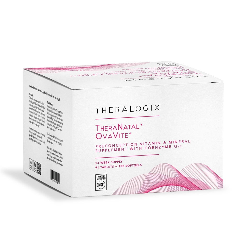 Theralogix TheraNatal OvaVite Preconception Vitamíny - 13-týždenná ponuka - Prenatálne vitamíny a plodnosť doplnok pre ženy s CoQ10* - NSF Certified - 91 Tabs, 182 Softgels (91 Servings)