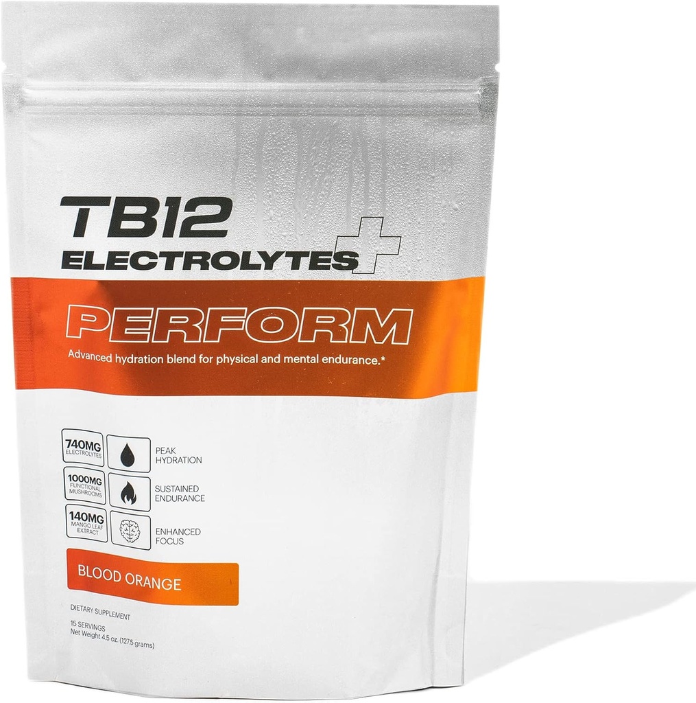 TB12 Elektrolyty Plus Interpretácia - Powder pre-Workout Elektrolytes s adaptogénmi a nootropnými látkami 