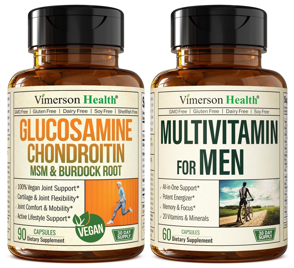 Vegán Glukozamín Chondroitín MSM Spoločná podpora doplnok a kompletný multivitamín pre mužov