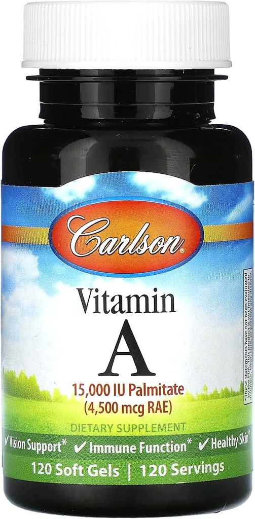 Carlson Labs Vitamín A Palmitát, 15000 IU, 120 Softgels