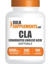 BulkSupplementments.com Konjugované linoleic Acid Softgels - CLA Doplnky, CLA 2000mg, CLA Požltové kapsule, CLA Pills - 2 CLA Softgels per Serving, 150-Day Supply, 300 Softgels