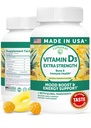 Lunakai USA Vyrobené vitamín D3 Gummies 2000 IU - Non-GMO, bezlepkové vitamín D Gumies pre ženy a mužov - Bone, Immune & Energy Support, 60ct