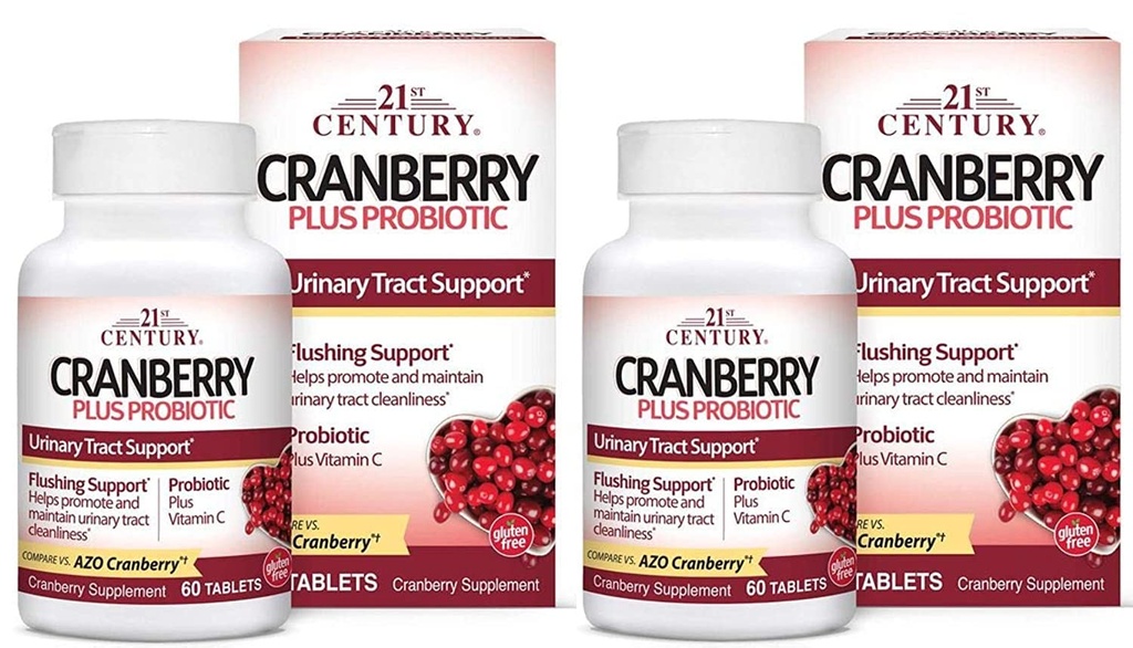 21st Century Cranberry Plus Probiotické tablety, 2 Počet