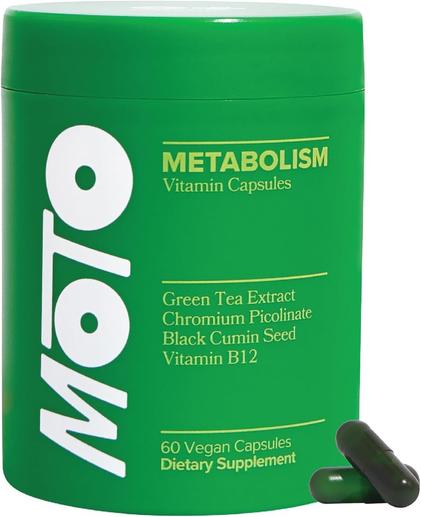 O Positiv Moto Women's Metabolisation Support - Energy, Curb Cravings, Zdravý metabolizmus - Vegánske kapsule, 30 Servings