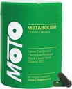 O Positiv Moto Women's Metabolisation Support - Energy, Curb Cravings, Zdravý metabolizmus - Vegánske kapsule, 30 Servings