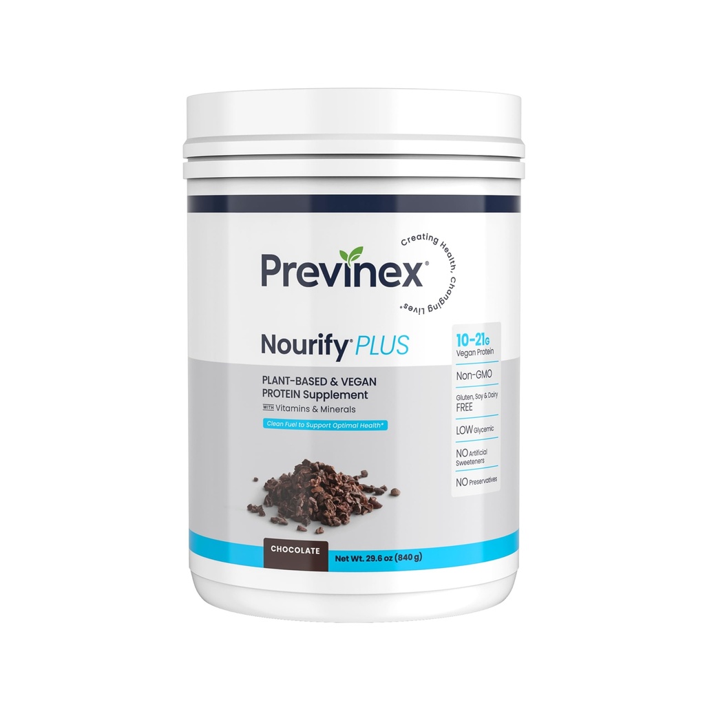 Nurify Plus rastlinný proteín - všetky prírodné vegánske proteínové prášok, vysoký proteín a nízky cukor, bez lepku, bez sóje a bez mlieka, čokoládový proteínový prášok (29.3 oz)