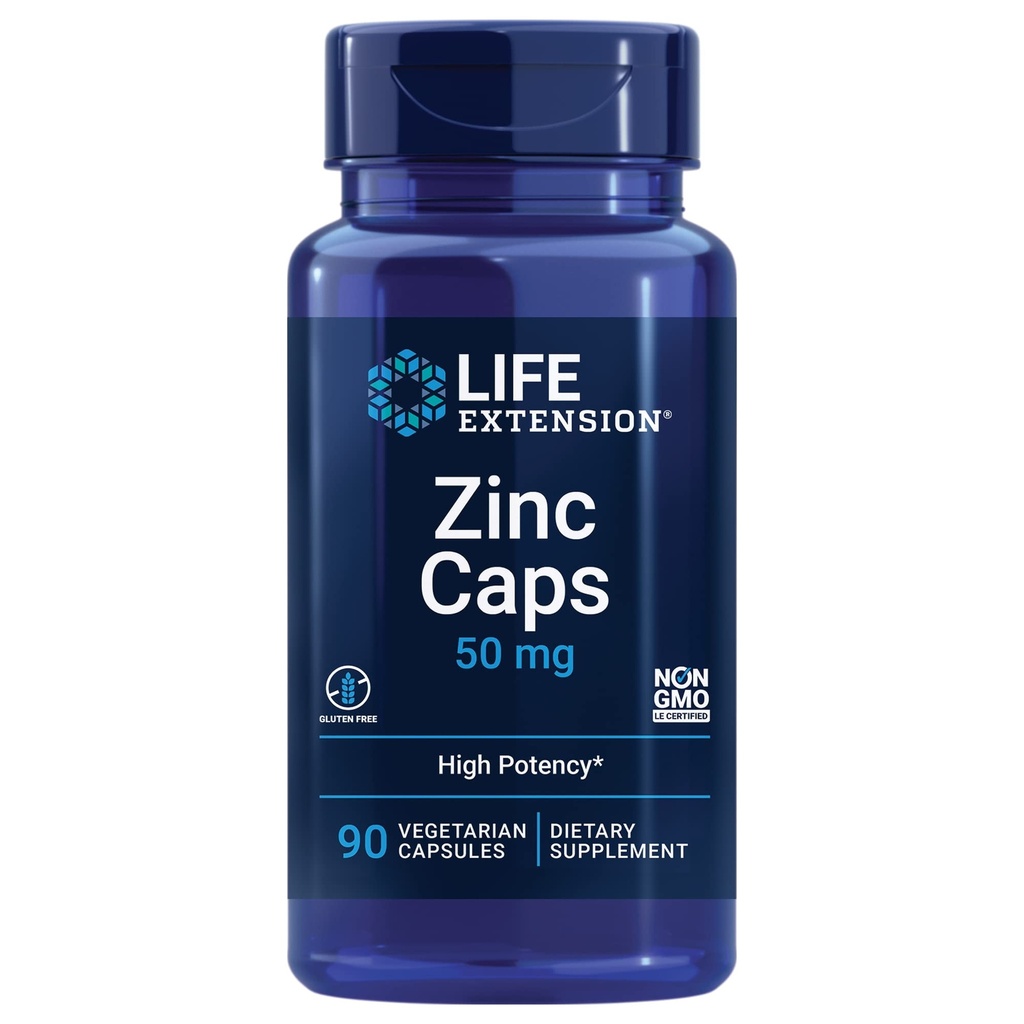 Predĺženie života Optimalizované Quercetin 250 mg s vitamínom C & Camu-Camu - 60 kapsúl a zinkové viečka 50 mg - 90 Vegetariánskych kapsúl