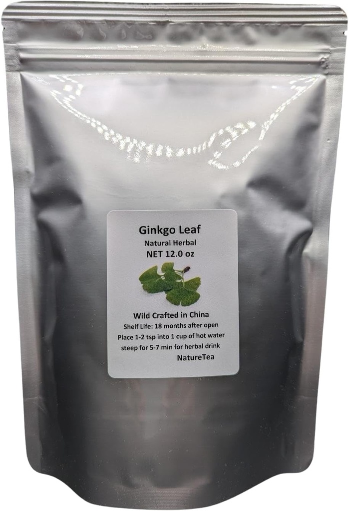 Ginkgo Leaf - Premium Ginkgo Biloba Loose Leaf 100% od prírody (12 oz)