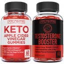 Atlantis Nutrition Keto Apple Cider Ocot 60 Gummies + Testosterón Booster 2-Pack (120 Gummies)