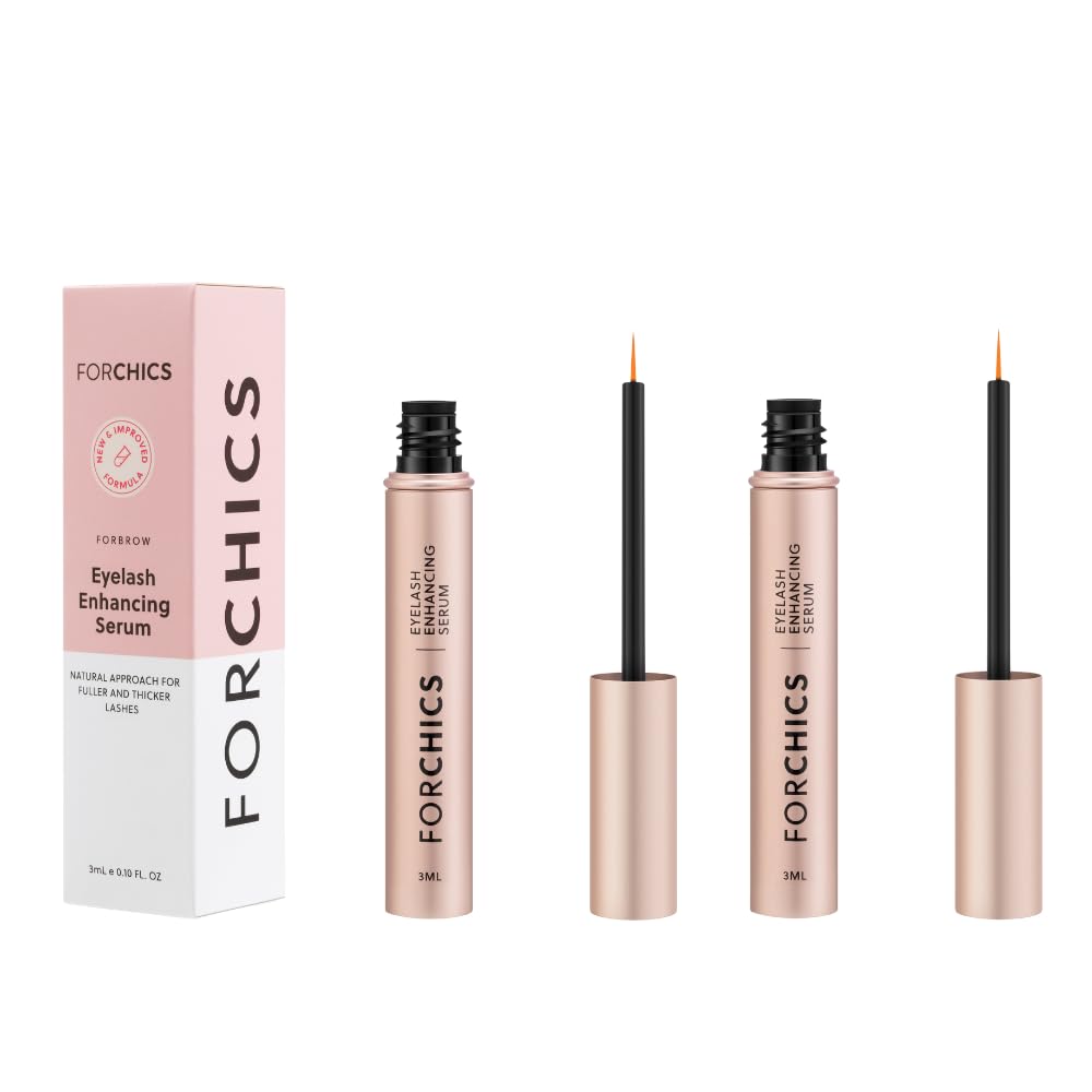 ForLash by ForChics: 2 balenie Ultimate riasy hormón bez rastu sérum pre posilnené plnšie, hrubšie, dlhšie Lashes - opätovný rast Booster, Organické Formula, Vegan & Cruelty-free