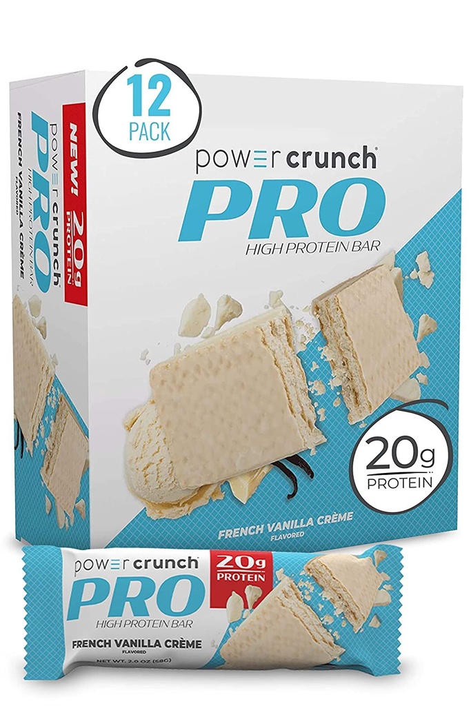 Power Crunch PRO, Francúzska Vanilla Crème, 2 Ounces (12 Počet)