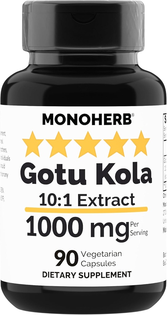 MONOHERB Gotu Kola Extract 1000 mg - 90 Vegetariánske kapsuly