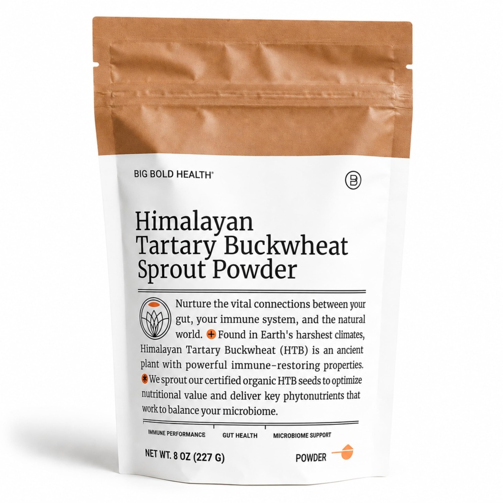 BIG BOLD ZDRAVIE Himalájske Tartary Pohánka Powder - Immune Support Superfood s 200x Viac Polyfenoly, Prebiotické Fiber, Non-GMO, Gluten-Free, Grain-Free, Vegetarián, 30 Služieb