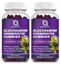 Glukozamín Chondroitín Gummies - 2- balenie, extra sila 1500mg Glukozamín s MSM a bazami, Flexibilita podpora, Najlepšie Kartilage a imunitná podpora Supplement pre mužov a ženy - 120 počet