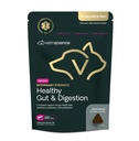 VetriScience Veterinary Strength Healthy Gut & Digestion - Pet Digestive Health Supplement for Cats & Psy - Gut Health & Immune Support - Features Probiotics, Prebiotics & Postbiotics - 60 Count