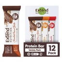 Rozšíriť bezcukrové proteínové tyčinky, perfektné diabetické snacks, vysoký obsah bielkovín a vlákniny, kontrola hladu a stálu energiu, nízky obsah tuku, Keto Friendly (12 počet, balenie odrody)