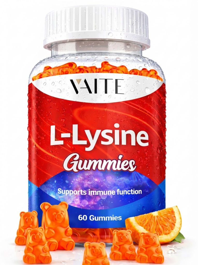 L-lyzín 1000mg Gummies - Podporuje pokožku, Lip, Vegan, bezlepok, Vitamíny pre dospelých Zdravie tkanív a imunitný systém, Žuvačky, Aminokyselin Vitamín Supplement & Complex doplnkov, non-GMO