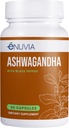 Ashwagandha Supplement - Prírodná úľava a podpora vytrvalosti pomôcť zmierniť napätie 60 Kapsule Pure Root s Black Pepper extrakt pre zvýšenú absorpciu Vegan, Made in the USA