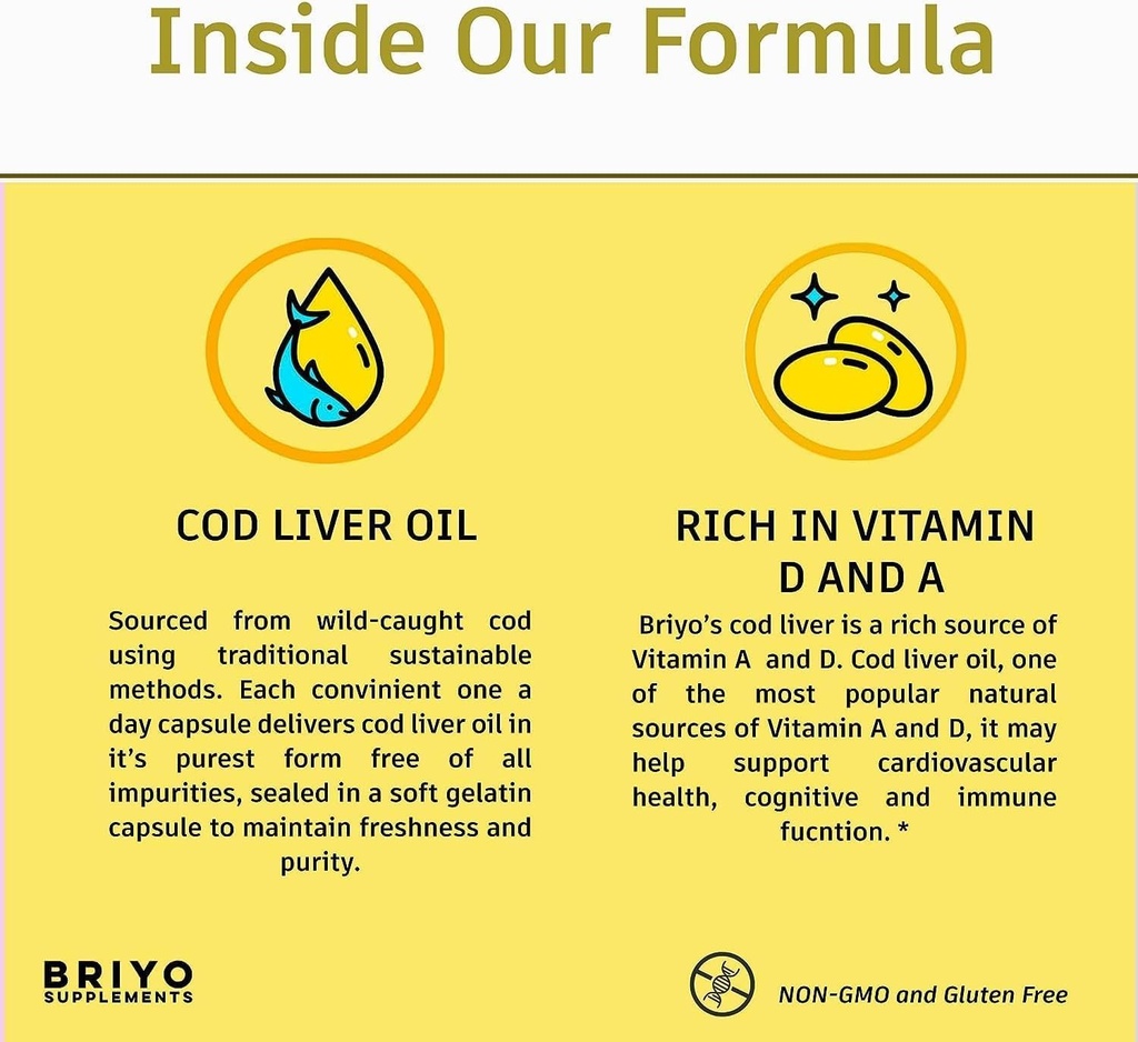 Generic Cod Liver Oil- Omega Mastné kyseliny s vitamínom A & D Cod Pečeňový olej Kapsule Pomoc Znížiť bolesť kĺbov a udržiavať imunitný systém pre Unisex