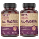 DEVA Vegánová doplnok horčíka 2-Pack, Plus zinok, vitamíny C, D & K, bór, 90 tabliet