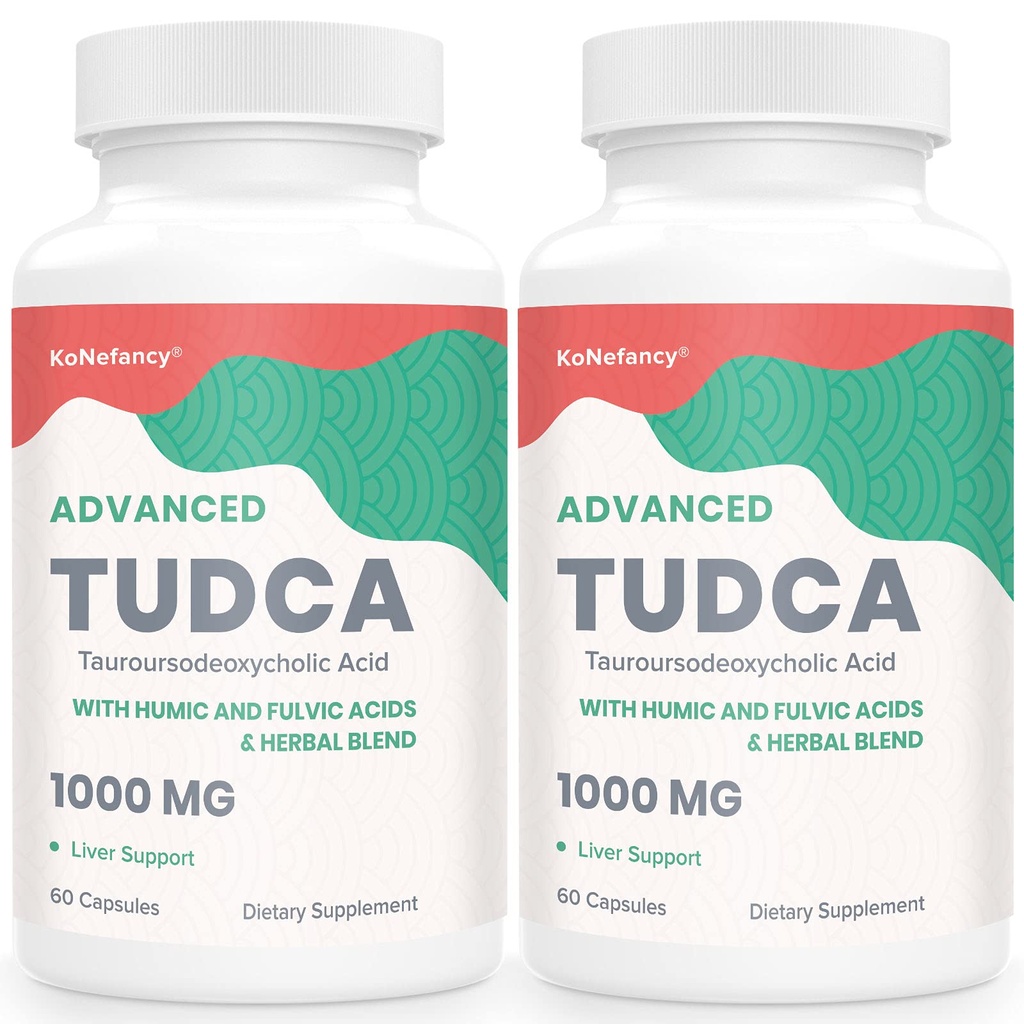 TUDCA Pečeň Doplnky 1000 mg-Bile soli pre Pečeň Clean Detox-Milk Pečeň Bylinná zmes s Fulvicou a kyselinou Humidovou pre pečeň, Tráviace zdravie, 120 Vegan Kapsule