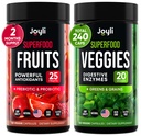 Ovocie a zelenina Supplement - High Fiber Supplement for Imunity, Gut & Energy - Super Reds & Super Greens Supplements with Marshmallow Root - 240 Reds and Super Greens Powder Superfood Capsules