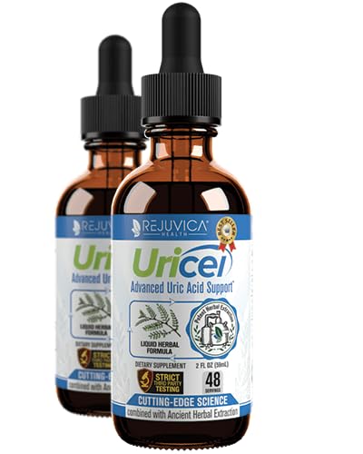 Uricel - Advanced Uric Acid Support & Cleanse Supplement - Tekuté dodanie pre lepšiu absorpciu - Tart Cherry, Chanca Piedra, Zeler Seed, Turmerica a ďalšie!