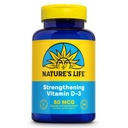 Život v prírode Posilnenie Vitamín D3 2000 IU (50 μg) - Vitamín D - Zdravie kostí a Imunitná podpora Doplnková - Ľahko prehĺtať Softgels - 60-dňová záruka, Lab Overené - 240 Servisov, 240ct