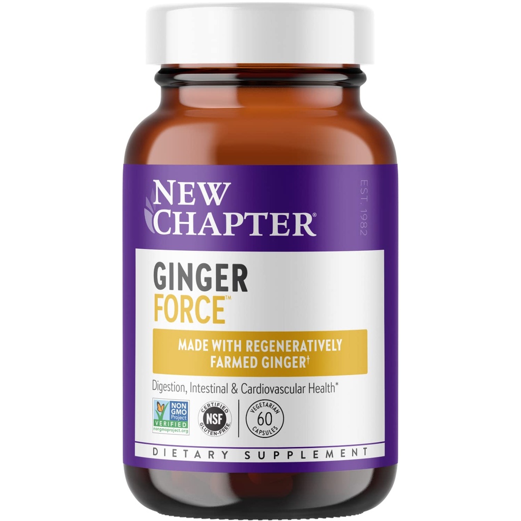 Nová kapitola Ginger Supplement Force s superkritické organické + non-GMO zložiek Vegetariánske kapsule, 60 Počet