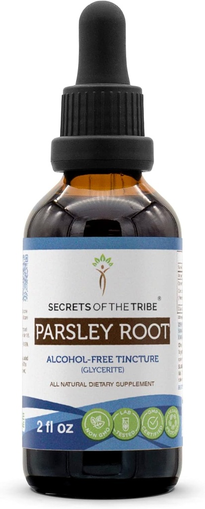 Secrets of the Tribe Petržlen Root Tinction Alcohol-Free Extract, Petrželinum crispum Supplement (Petroselinum crispum) Supplement (Supplement) Root Tinction (2 FL OZ)