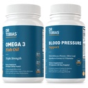 Dr. Tobias Omega 3 Fish Oil & Blood Pressure Suplements for Heart, Brain, Immune, Circultory Health, with Vitamin C, B6, B12, Niacin, Folát & Herbs