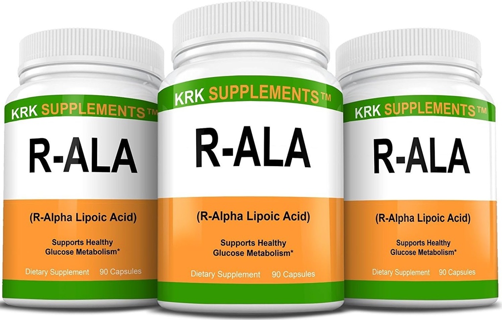 3 fľaše R- ALA R- Alpha Kyselina lipoová 200 mg 270 celkové kapsuly