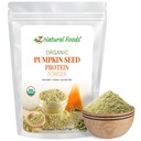 Z Natural Foods Organic Pumpkin Seed Protein Powder - Nutrient-Dense Fiber Supplement, Vegan Pumpkin Protein Powder for Hair Skin Nails Svalové zdravie - Ideálne pre smoothies Shake Pečenie recepty, 5 libier